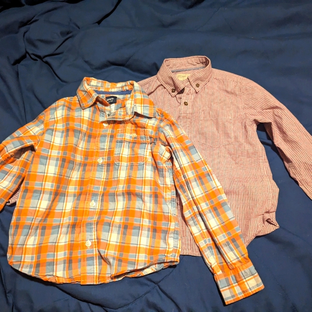 ZARA + CARTER'S button-down boys' shirts 5T